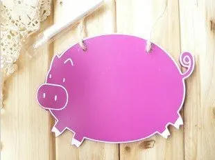 4 adet/lot YENİ hayvan tasarım Küçük tahta duvar-ip&pin Renkli Ahşap memo Mesaj panosu ile toptan monte Yazı Tahtası