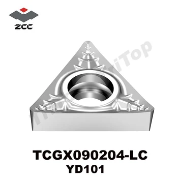 TCGX090204-LC karbür torna kesici zcc.(10 adet/Lot) ct TCGX 090204 LC YD101 dönüm alüminyum için olumlu Ekleme araçları