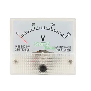 85C1-150V DC Analog Metre Panel Akım Voltaj 0-150V Göstergesi Ampermetreler