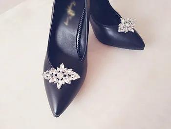 Ayakkabı klipler Ayakkabı mağazası aksesuarları ayakkabı klibi kristal taslar charm metal malzeme düğün ayakkabı çiçek dekorasyon dekoratif