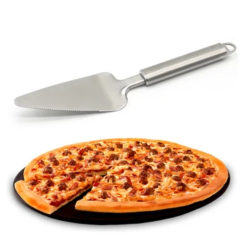 1 ADET Pizza Kürek Paslanmaz Çelik Ev Partisi Pişirme Pasta Bıçağı Peynir Pasta trigon -50 Pişirme Araçları Testere Kürek