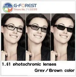 1.61 PİERRE reçete 1.61 indeks gri renk / kahverengi renk optik lens Ücretsiz kargo reçine lens fotokromik lensler lensler