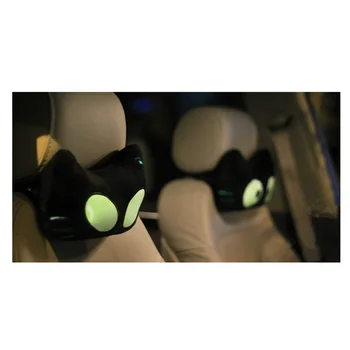 LUNASBORE Karton kedi tasarım pamuk Noctilucent araba sevimli yastık boyun yastık araba kafalık kadın kız bebek hediye araba aksesuarları