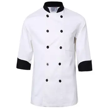 Şık Unisex Aşçı Üniforması,Nefes alabilen Kumaş,Top Chef Ceket,Şefin Mutfak Uzun Kollu İş elbiseleri,Ücretsiz Kargo,CO01