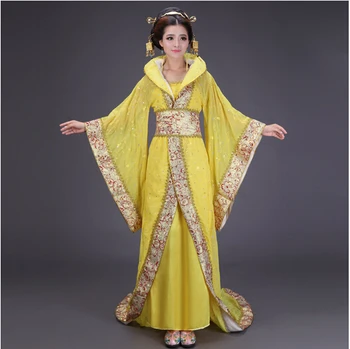 Çin ay peri kız kostümü giyim Han Hanedanı Prenses antik Kraliyet hanfu kadın imparatorluk cariye İmparatoriçe cosplay