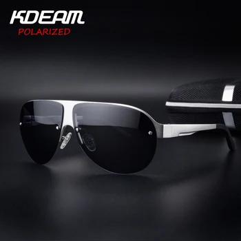 KDEAM Egzersiz Erkek güneş Gözlüğü UV Koruma Güneş Gözlükleri moda Yüksek Kaliteli Marka Tasarımcı Serin Sürüş Gözlük Pilot Polarize