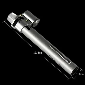 MG10085-9-10 kat arasında Mini LED Kalem Tipi Elektronik Mikroskop Mini Taşınabilir Tıbbi Sikke Damgası Büyüteç Büyüteç Mikroskop