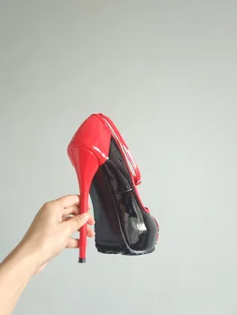 Orijinal Niyeti Yeni Seksi Kadınlar Şık Peep Toe İnce Topuklu ayakkabı Pompaları Siyah Beyaz Yeşil Ayakkabı Kadın Pompaları Artı 4-15 Boyutu BİZİ