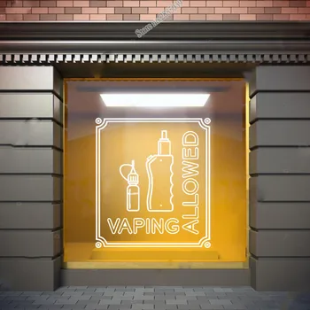 VAPİNG Duvar Pencere Çıkartma Vape Store Logo Sticker Vape Vape Sanat Duvar Çıkartmaları Modern Yaratıcı Dekoratif Yeni Dekor LC107 İZİN