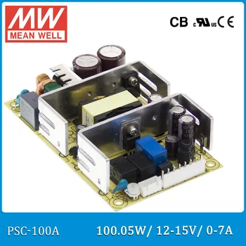 (UPS fonksiyonu) orijinal Meanwell PSC-100 AMP 100 WATT 12~15V 0~7A güvenlik güç kaynağı Pil Şarj Cihazı PCB tipi