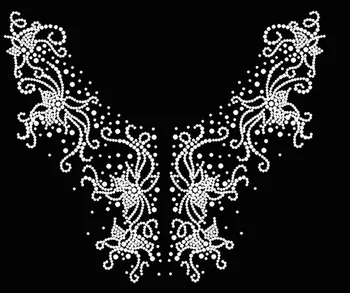 2pc/lot Büyük çiçek demir aplike yamalar sıcak düzeltme yapay elmas motifi transferi çocuk Gömlek Elbise için demir tasarımları