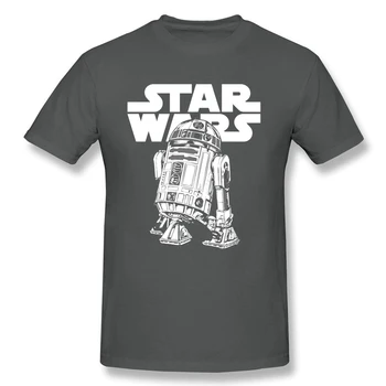 Klasik R2D2 Star Wars T Shirt Erkek Yaz Pamuk Grafik Tees Yetişkin Yeni Artı Boyutu Giyim Çocuklar Normal Gömlek Tee Serin