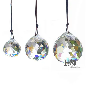 3,30/40/50mm Kristal Pencere Suncatcher DİY H&D Dekor Wediing Ev Dekorasyonu Avize Parçaları Yapma Prizmalar