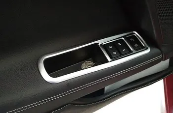 Krom Mat Araba Kapı Saklama Kutusu Kare Dekorasyon Döşeme Araba ABS Jaguar XE 2016 2017 Aksesuarlar için Şekillendirme
