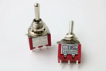 3 Pin Anlık Geçiş Açma/Kapama/2 Adet AC SPDT AC250V/2A/120 V/5A LW kırmızı Anahtar