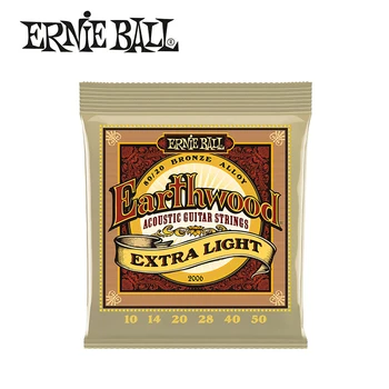 Orijinal Ernie Ball 2006 Extra Light Akustik Gitar Teli 80/20 Bronz Akustik Set, 0,3 mm - 050 Earthwood