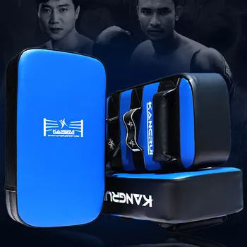 MMA Muay Thai boks eğri pedleri kaliteli PU deri Sanda Ayak Hedef Tekvando boks El Ayak Kare Hedef Kick Boks