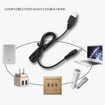 Far el feneri 18650 şarj edilebilir piller için evrensel 3.5 mm DC Güç Kablosu USB şarj Kablosu Tel meşale