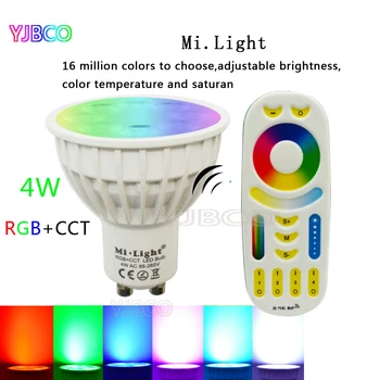 MiLight tüp ışık LED Ampul 4 W Dim Oturma Odası, AC86 Kapalı 265V Lamba Işık RGB+Sıcak Beyaz+Beyaz (RGB+ŞAT) Spot LED