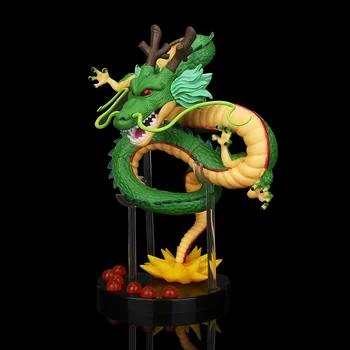 Holding için 15CM/20CM Dragon Ball Z ShenRon ShenLong PVC Modeli Yeşil/Altın ve 16 çap Akrilik Raf dragon ball