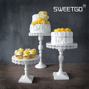 Yüksek ayak düğün Dekor araçları Kupası Avrupa tarzı pasta araçlar için stand dekorasyon stand dantel kenar Pasta kek