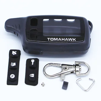 Tomahawk TW9010 Durumunda Anahtarlık için TW9010 Durumunda Anahtarlık İki yönlü araç alarm uzaktan kumanda ücretsiz nakliye Lcd