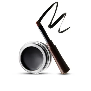 Fırça İle Uzun profesyonel Siyah 24 Saat kalıcı su Geçirmez Eyeliner Krem Makyaj Kozmetik Jel eyeliner