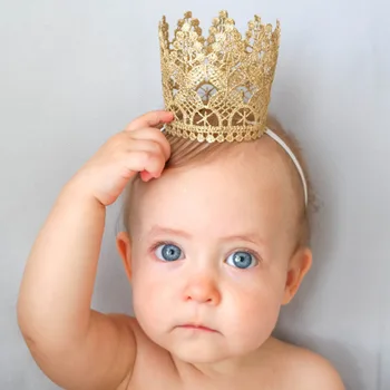 Yeni Doğan Bebek Kız Bebek Bebek Büyük Taç Saç Bandı Saç Bandı Şapkalar Taç