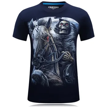 2016 Yaz Yeni Varış Erkek Moda 3D Baskılı T-Shirt Erkek Yüksek Kaliteli Pamuk Mürettebat Boyun Gevşek Hip Hop Casual T-Shirt M169