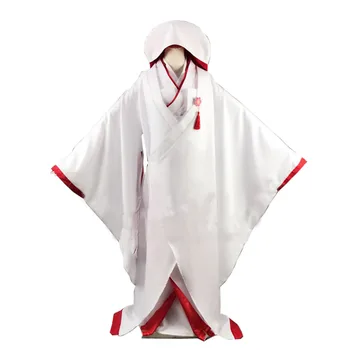 2017 Vocaloid Miku Kar Beyaz Kimono Cosplay Kostüm