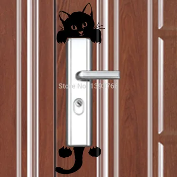 Diy Komik Sevimli Kedi Köpek Hayvan Anahtarı Çıkartmaları Duvar Çıkartmaları Yatak Odası Ev Dekorasyonu Salon Dekorasyon Çıkartma Vinil