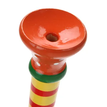 Çocuklar Bebek için renkli Ahşap Trompet Buglet Hooter Bugle Eğitim Müzik Oyuncak Ahşap Oyuncak Müzik Aleti Trampet Hooter