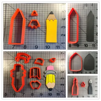 Kalem Serisi Özel 3D Baskılı Kurabiye kalıbı Mutfak Aksesuarları Kek Dekorasyon Araçları Seti Yaptı