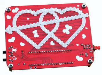 Kalp misic tarafından elektronik DİY kit kalp Kaynak parça hediye seti DİY LED kırmızı