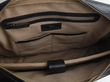 LANSPACE hakiki deri evrak çantası erkek marka Yüksek kaliteli deri erkek çantası