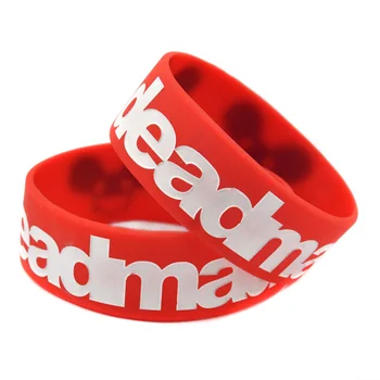 1 1 ADET Hayranları için İnç Geniş Bant DJ Deadmau5 Silikon Bileklik OneBandaHouse