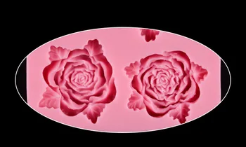 4 E686 Çiçek Şekli Fondan Dekorasyon Silikon Kek Kalıp Kek Dekorasyon Pişirme Araçları Rose