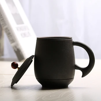 TANGPİN drinkware Japon seramik kahve kupaları seramik filtre kahve çay fincanı porselen bardak süt ile bir çay bardağı Seyahat