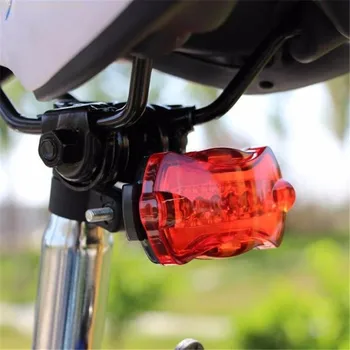 5 Led Kuyruk Arka Güvenlik Bisiklet Bisiklet Kırmızı Bağlama İle Işık Flaş Lambası