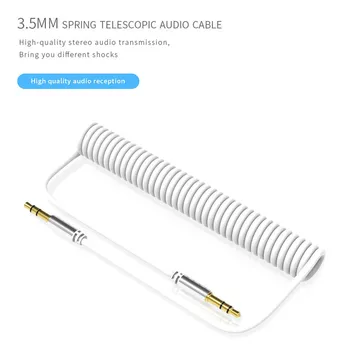 Kulaklık Araba için Erkek Stereo Ses Aux Kablosu Robotsky 3.5 mm Jack Esnek Ses Kablosu 3.5 mm Erkek iPhone Hoparlör Tablet