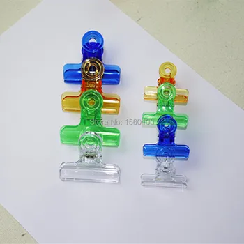 Ücretsiz kargo (12pcs/pack)50mm Plastik Kelepçe çok Renkli bahar klibi Ofis Kırtasiye ataç okul tedarik