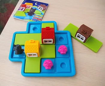 Plastik Oyuncak bebek hediye renkli Üç Küçük Domuz zeka bulmaca oyunu 1set