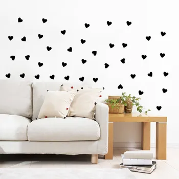Romantik Küçük Kalp Tasarım Pencere Duvar Sticker Oturma Odası, Yatak Odası Düğün fincan Dekorasyon duvar Kağıdı Duvar Posteri Çıkartmalar