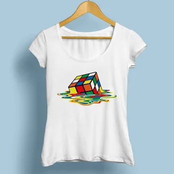 Sheldon Cooper Erime Rubik Küp tshirt femme jollypeach yeni moda beyaz tişört kadınların yumuşak ve rahat T-Shirt