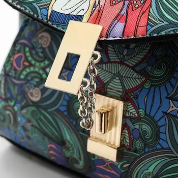 Yeni Moda tasarımcı lüks marka Yüksek kaliteli PU deri E71 bayanlar yeşil karikatür çanta omuz çantası kadın çanta bayanlar
