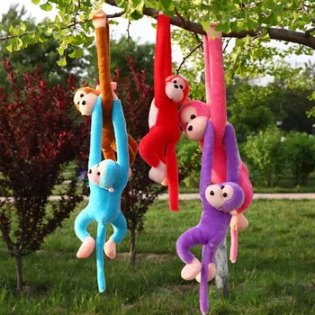 Hayvan Uzun Kol Maymun Sevimli Renkli Bebek Çocuk Hediye Ev Dekorasyonu Tedarik Asılı Oyuncak 60cm Dolması