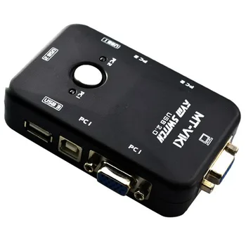 2 Port VGA/VGA UZANABİLECEĞİ Kutusu USB Aygıtları Video Fare Klavye Monitor Paylaşmak Geçin