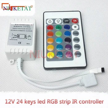 5 adet 12 V rgb IR 24Key şerit 3528/2835/5050 için kablosuz kumanda Kızılötesi şerit 12 V 24 Anahtar Kablosuz pil kontrol LED