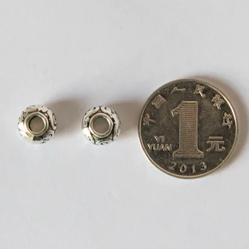 Avrupa Charm Bilezik Takı için 4 mm Büyük Delik Spacer Boncuk ile 20pcs/lot Antika Gümüş 10x7mm Tibet Boncuk Bulguları Yapma