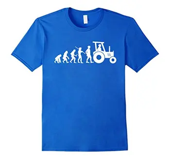 2018 evrim Tarım Komik T-shirt Çiftlik Hediye Çiftçi Tarım Yeni Erkekler Komik Casual T-Shirt Erkek Kısa Kollu Desen